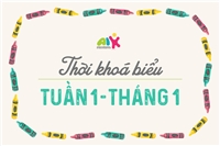 Thời khoá biểu tuần 1 tháng 1 năm 2024