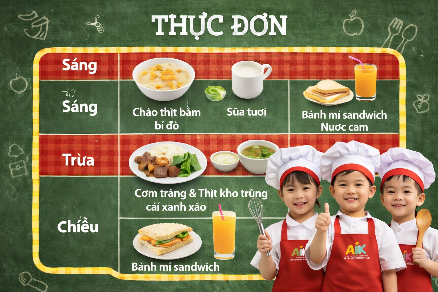 Thực đơn tháng 2 năm 2026