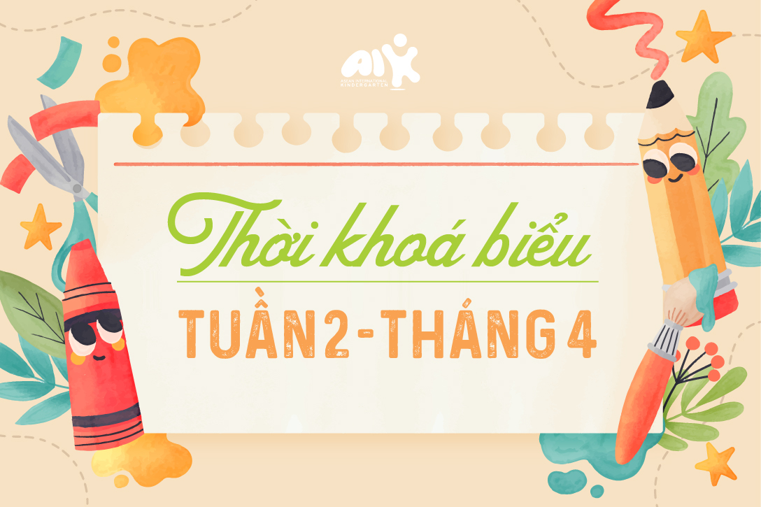 Thời khoá biểu tuần 2 tháng 4 năm 2024